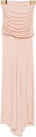 Elisabetta Franchi Skirt In Cr&ecirc;pe Jersey Fabric With Jewel Logo