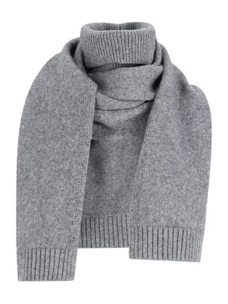 LVIR ribbed-trim scarf - Grey