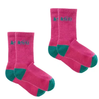 Rei Co-Op Trailsmith Merino Wool Crew Socks - 2 Pairs Pink XS