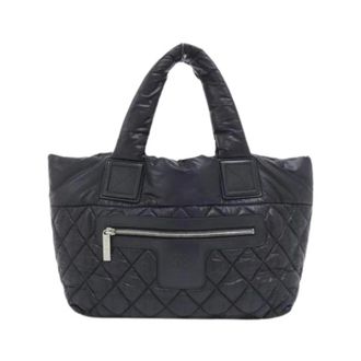 Chanel Pre-owned Tote Bags, female, Black, Size: ONE SIZE Pre-owned Vintage Nylon Tote