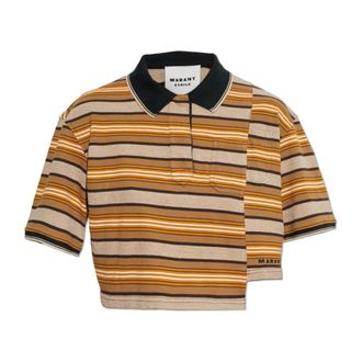Isabel Marant Polo Shirts, female, Brown, M, Isalyne Polo