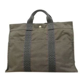 Herm&egrave;s Gray Nylon Tote Bag (Pre-Owned)