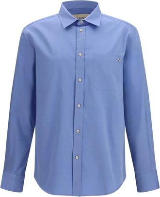 Valentino Cotton Shirt VGold - Shirts - Hombre - Azul - 2XL