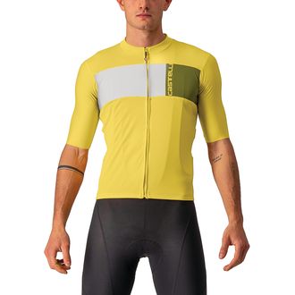 Castelli 4522023-782 PROLOGO 7 Jersey Mens T-Shirt Passion Fruit/Ivory-Avocado Green L