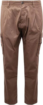 Officina36 Cargo Broek - Heren - Straight fit broeken - Bruin - L - Katoen - Broeken