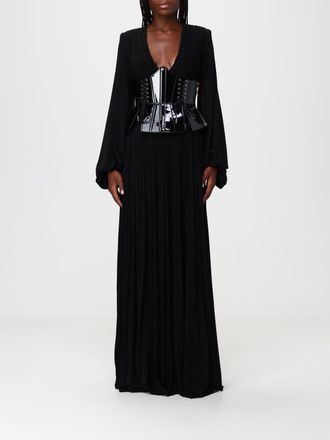 Elisabetta Franchi Abito lungo da sera in misto viscosa con corpetto a corsetto e scollo a V