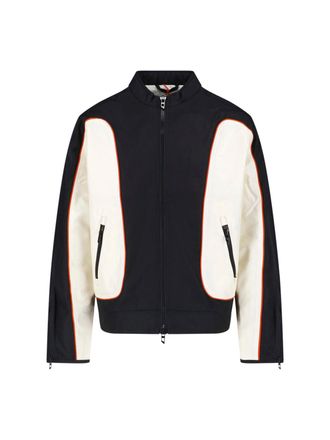 Diesel Color-Block Black Jacket with Red Piping