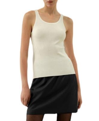 LilySilk Womens Basic Silk Tank Top in White at Nordstrom, Size X-Large