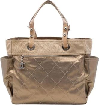 Chanel Pre-owned Tote Bag - Dames - Vintage Shopper - Beige - ONE Size - Vintage