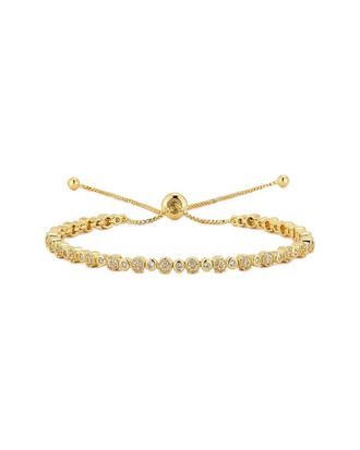 Glaze Jewelry 18K Plated Cz Alternating Tennis Bolo Bracelet