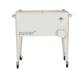 Zuiver Nevera m&oacute;vil blanca con ruedas