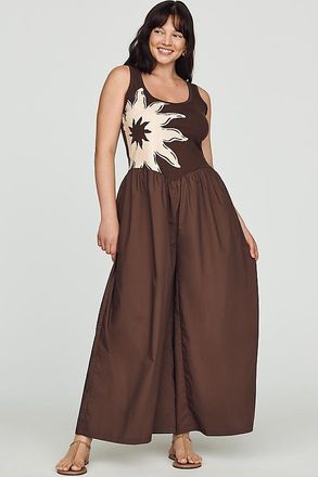 Never Fully Dressed Chocolate Sun Poplin Jumpsuit