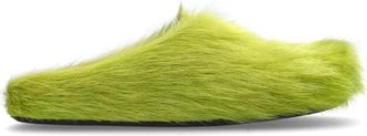 Marni Fussbett Slides - Heren - Slip ons - Groen - 40 EU - Leer - Schoenen