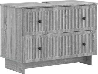 vidaXL Mueble De Lavabo Para Ba&ntilde;o Ede Sonoma Gris 82 X 41 X 59 Cm Vidaxl