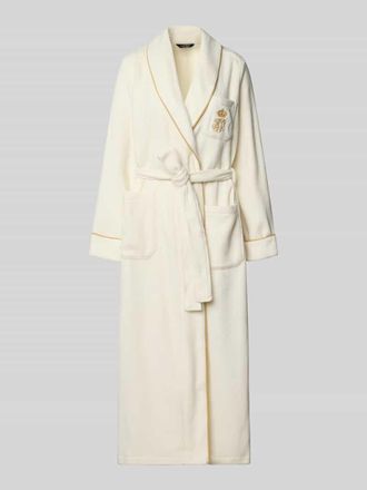 Lauren Ralph Lauren Bademantel mit Reverskragen in Offwhite, Gr&ouml;&szlig;e L
