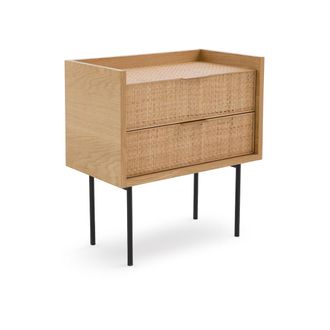 La Redoute Interieurs Nachtkastje 2 lades in gevlcohten rotan, Louison