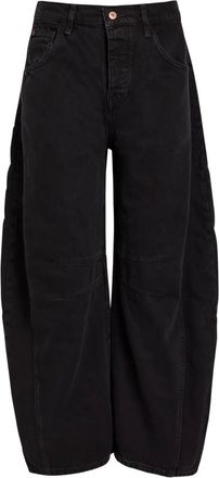 Free People Jeans met riemlussen - Zwart