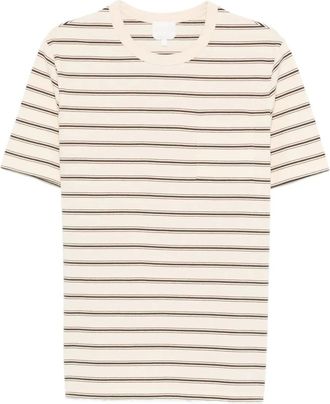 A.P.C. T-shirt a righe con tasca - Toni neutri