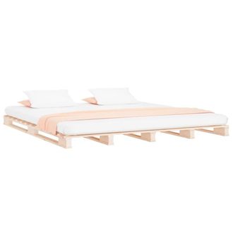 Berkfield Home Pallet Bed 200x200 cm Solid Wood Pine in Light Tan