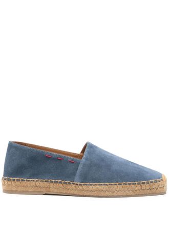 Kiton suede espadrilles - men - Calf Leather/Fabric/Calf Suede/Calf Suede/Rubber - 9.5 - Blue