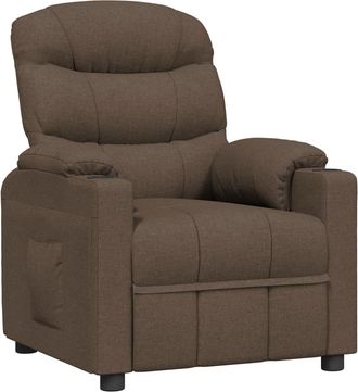 vidaXL Sill&oacute;n Reclinable De Tela Marr&oacute;n Vidaxl