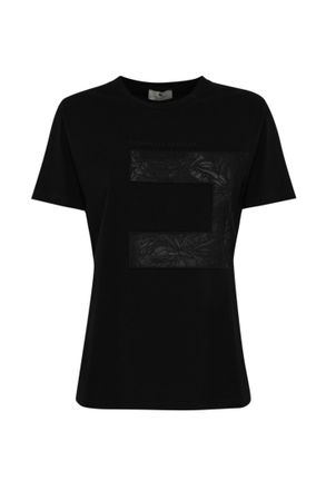Elisabetta Franchi Jersey T-shirt With Macro Voile Logo