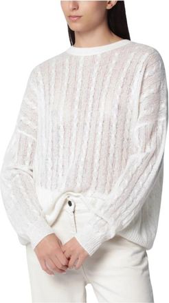 Lisa Yang Amabel Sweater - Dames - Ronde hals truien - Wit - S - Kasjmier - Truien & Vesten