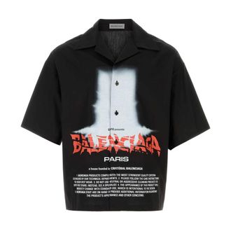 Balenciaga Heren, Overhemden, Zwart, Maat: L
