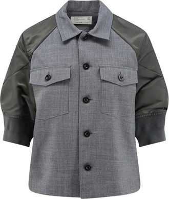 sacai Donna, Camicette, Grigio, M, new