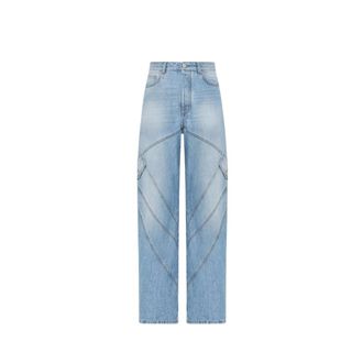 Amiri Straight Fit Jeans, female, Blue, W27, Paneled Jean