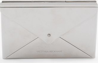 Victoria Beckham Envelope Card Holder In Silver