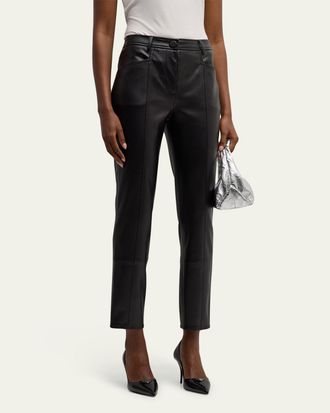 Milly Rue Faux Leather Skinny Pants