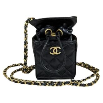 Chanel Pre-owned Bucket Bags, female, Black, Size: ONE SIZE Pre-owned Vintage Bucket Bag