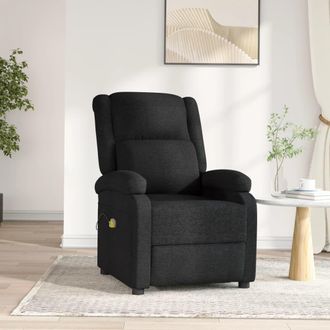 vidaXL Sill&oacute;n De Masaje El&eacute;ctrico Tela Negro Vidaxl