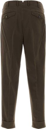 Pantaloni Torino Mens Stretch Cotton Trousers Brown Elastane