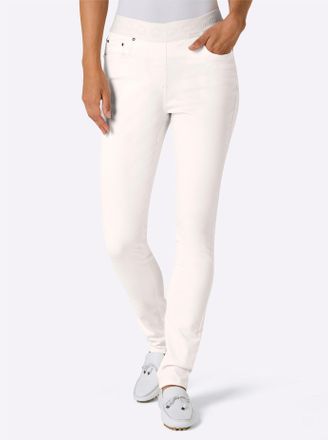 Cr&eacute;ation L Schlupfjeans CREATION L PREMIUM, Damen, Gr. 36, Normalgr&ouml;ssen, ecru, 56% Baumwolle, 31% Modal, 10% Polyester, 3% Elasthan, unifarben, lang, Jeans Schl