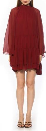 Alexia Admor Pamela Long Sleeve Shift Dress in Burgundy at Nordstrom Rack, Size X-Large