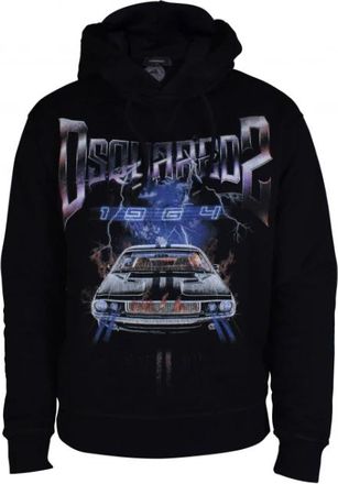 Dsquared2 Cotton - Heren - Hoodies - Zwart - S - Katoen - Hoodies & sweatvesten