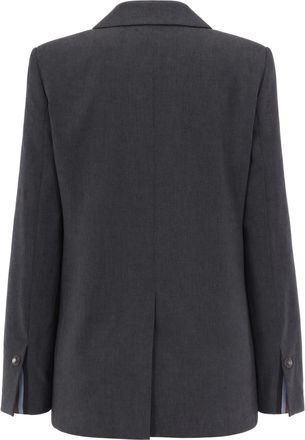 Liu Jo Womens Blazer Single-Breasted Dark Grey Melange Polyester Jacket