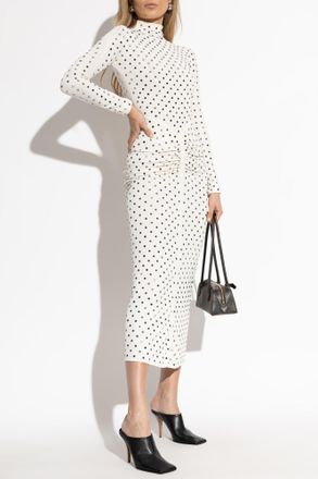 Alaia Dress With Shimmering Sequins, Womens, White