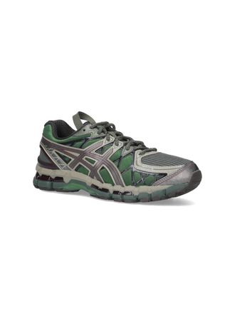 Asics Mens Sneakers Green Synthetic Fiber