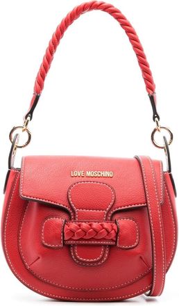 Love Moschino braided-detail shoulder bag - women - Polyurethane - OS - Red