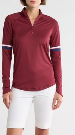 Original Penguin Quarter Zip Polo in Cordovan at Nordstrom Rack, Size X-Small
