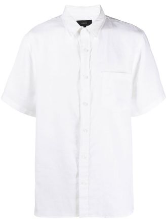 Vince short-sleeve linen shirt - White