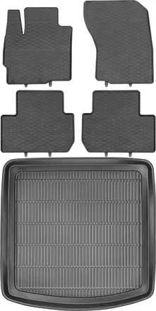 OEM Juego De Alfombrillas De Goma Para Coche Y Alfombrilla Para Maletero Para Mitsubishi Outlander Iii Suv (modelo 2014)