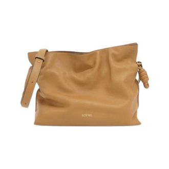 Loewe Pre-owned Shoulder Bag - Dames - Vintage Schoudertas - Beige - ONE Size - Leer - Vintage