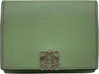 Loewe Tweedehands leren portemonnees - Dames - Vintage Accessoires - Groen - ONE Size - Vintage