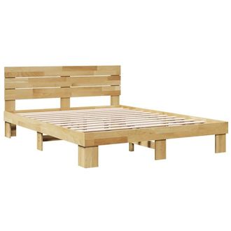 Berkfield Home Beautiful Bed Frame with Headboard without Mattress 160x200 cm So in Light Tan