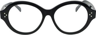 Celine Oval Full Rim Eyeglasses - Black