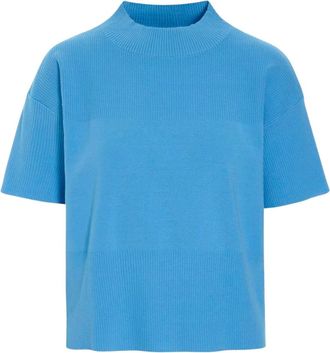 Bitte Kai Rand Korte Gebreide Blouse - Dames - Blouses - Blauw - L - Overhemden